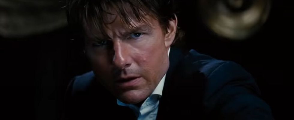 Tom Cruise looking tense in Mission: Impossible - Rogue Nation