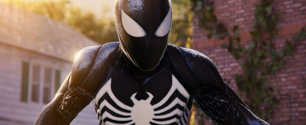 Image of Symbiote Peter Parker in Marvel's Spider-Man 2.