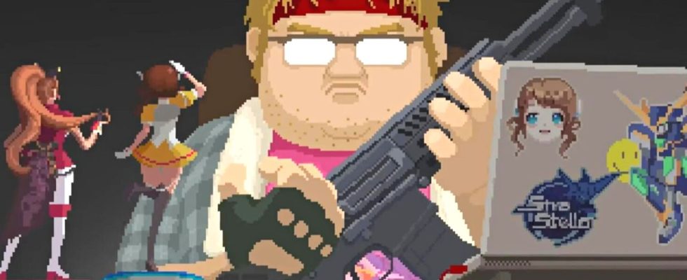 Duff with a rifle in Dave the Diver