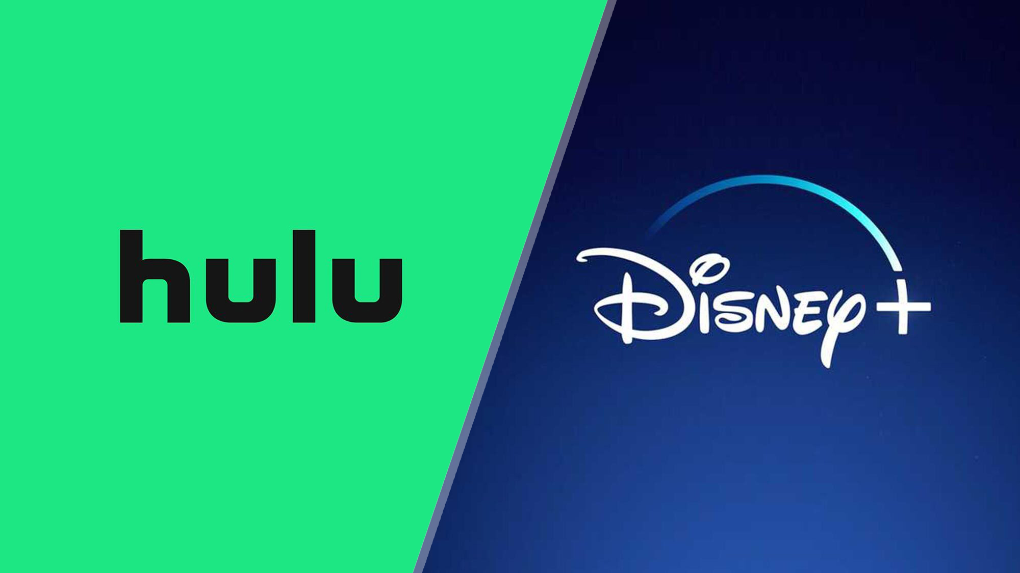 (De gauche à droite) Les logos Hulu, Disney Plus