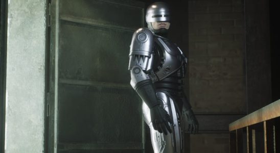 RoboCop poses in Rogue City