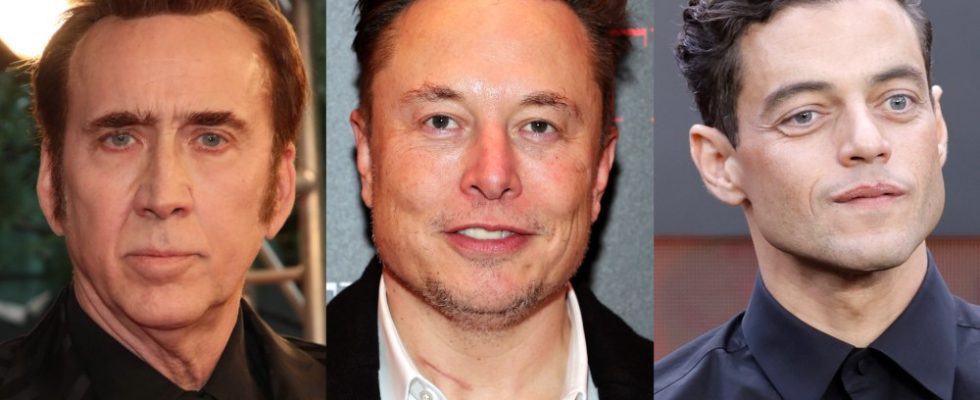 Nicolas Cage, Elon Musk, Rami Malek