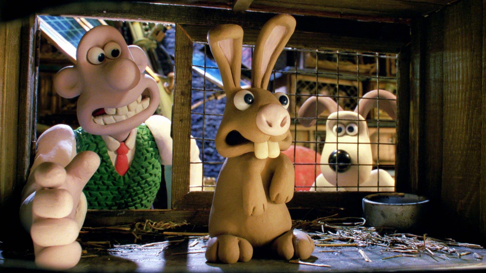 Une scène de Wallace & Gromit : La Malédiction du Lapin-Garou