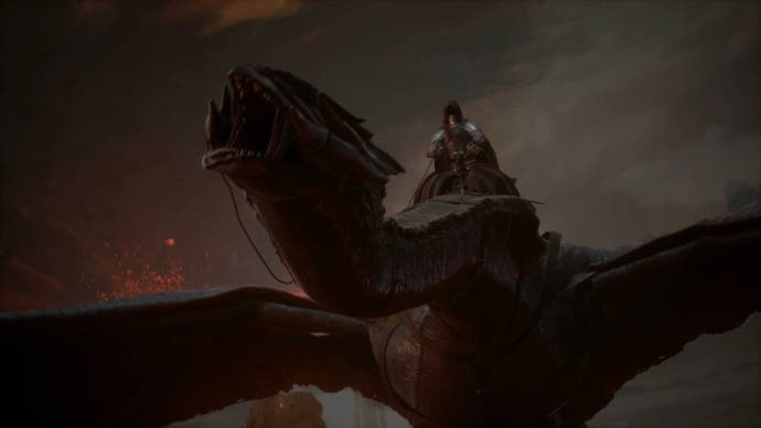 Capture d'écran du Seigneur des Anneaux : Gollum montrant un Nazgûl en vol