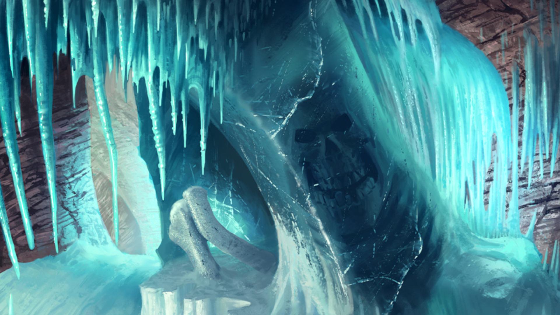 Colonnes et stalagmites gelés et glacés de Warhammer Underworlds : Deathgorge