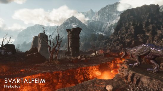 Mods Ark Survival Ascended - Svartalfheim par Nekatus, une carte sur le thème des nains avec des dinosaures et des ressources uniques pour le remake du jeu de survie UE5.