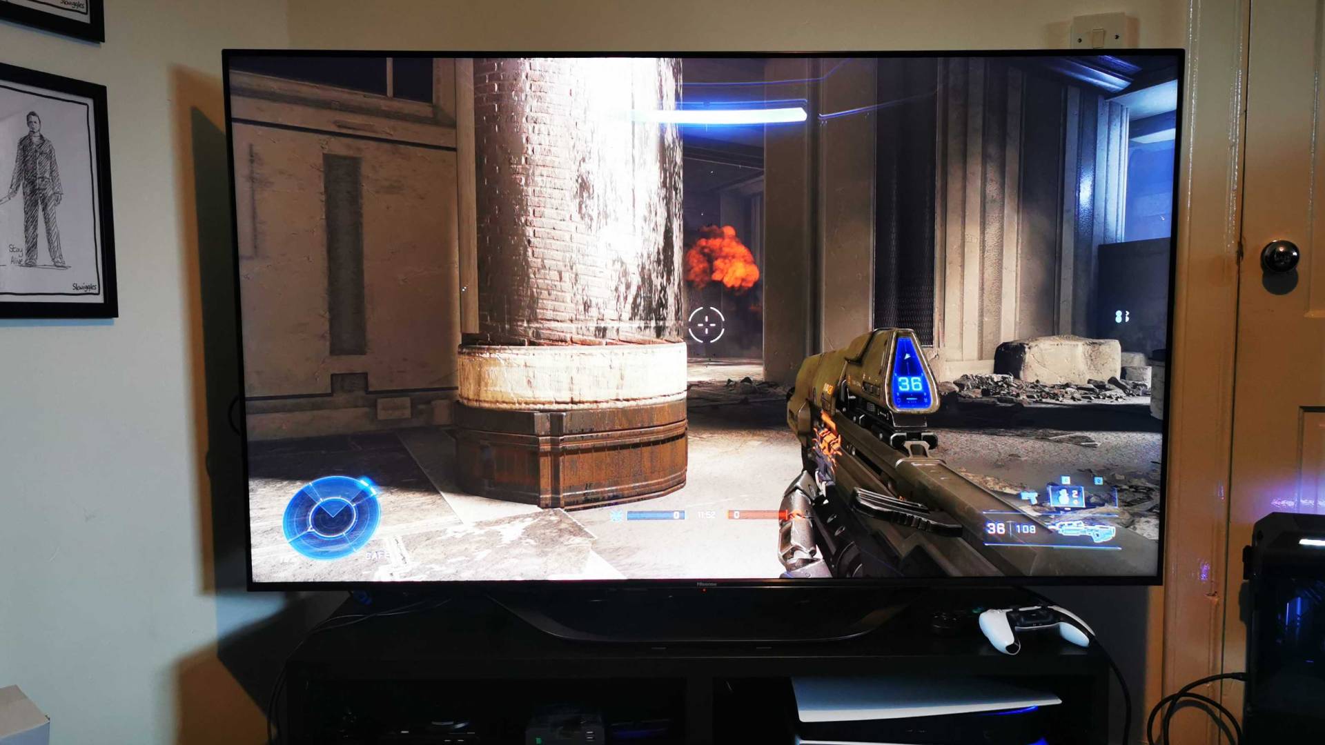 Hisense U7K avec Halo Infinite à l'écran