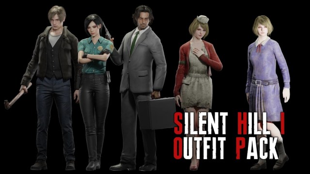 Mod Resident Evil 4 montrant les personnages principaux habillés en personnages de Silent Hill 1.