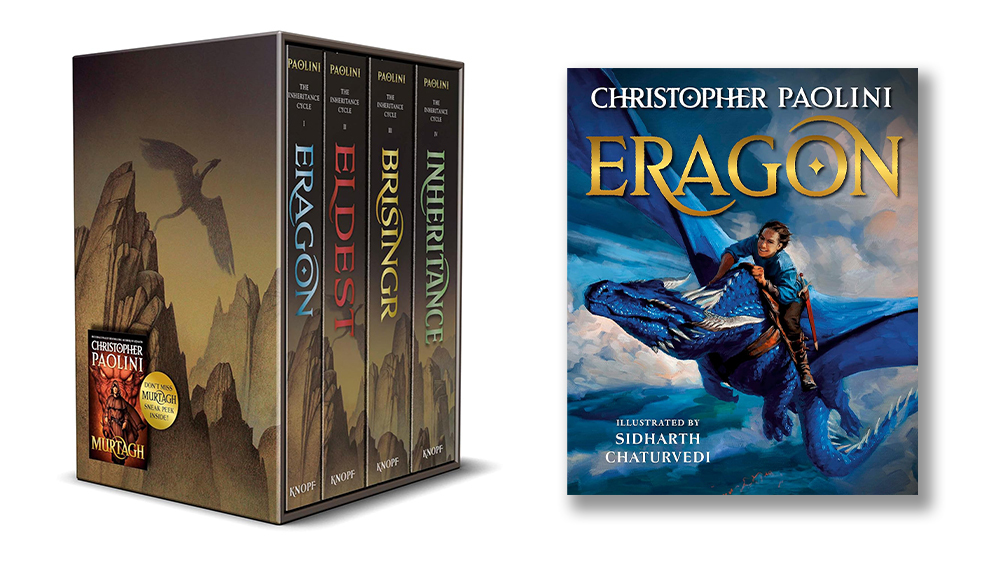 Ensemble de 4 livres du cycle de l'héritage et Eragon : l'édition illustrée
