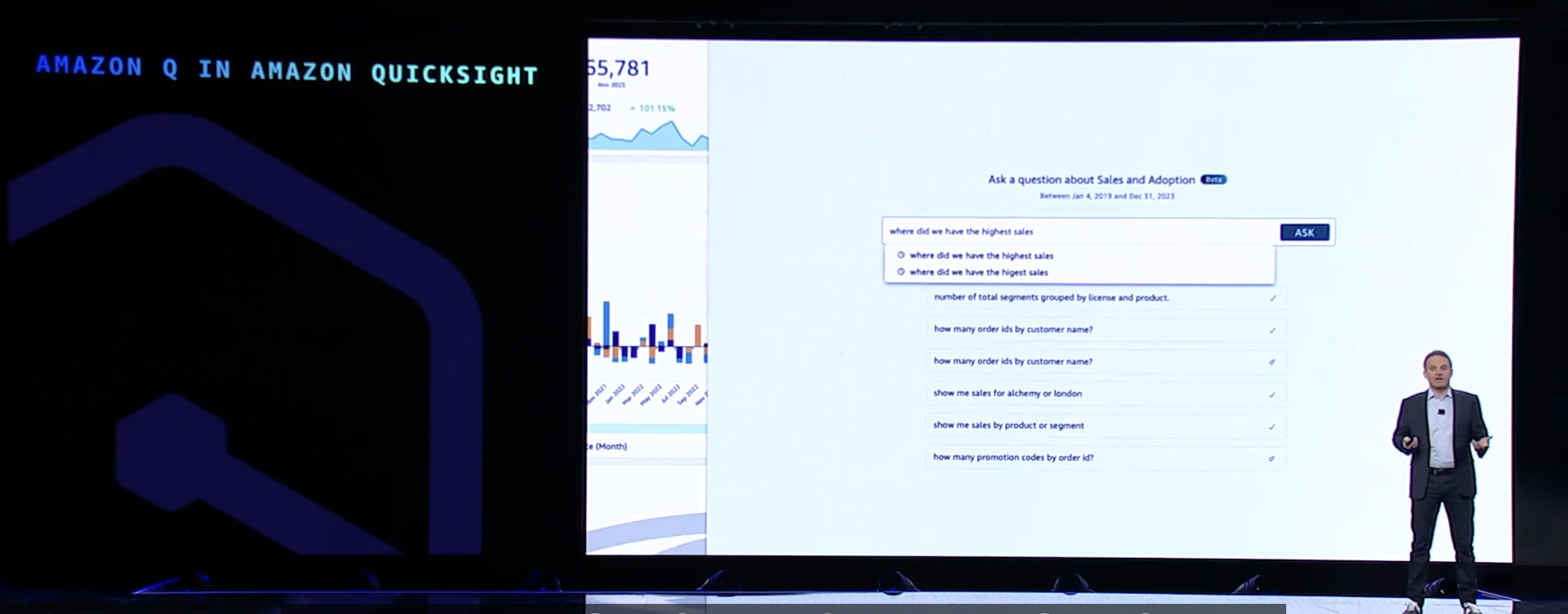 Amazon Q, un chatbot basé sur l'IA, dévoilé sur scène à AWS Reinvent 2023