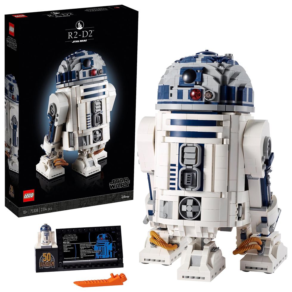 LEGO 75308 Star Wars R2-D2 Droid Set de construction pour adultes de 18 à 99 ans, modèle d'exposition à collectionner avec le sabre laser de Luke Skywalker