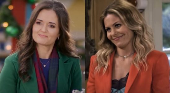 Danica McKellar in Christmas at the Drive-In and Candace Cameron Bure on Fuller House.