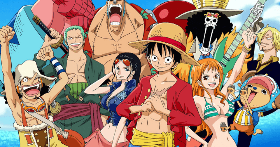 Une image de One Piece montrant les pirates du Chapeau de Paille dans le cadre d'un article expliquant à quel point les Trois Grands de l'anime avaient du style, du cœur et de l'aventure.