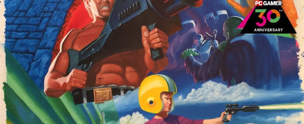 Apogee poster art for Wolfenstein, Commander Keen and more