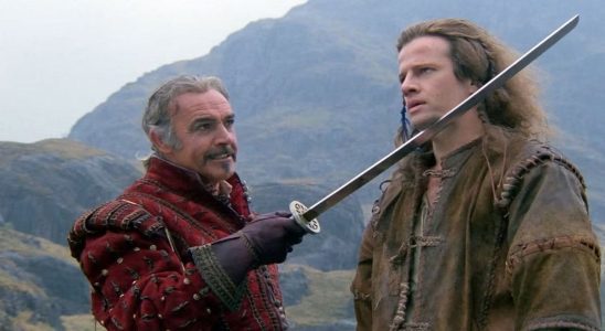 Christopher Lambert and Sean Connery in Highlander