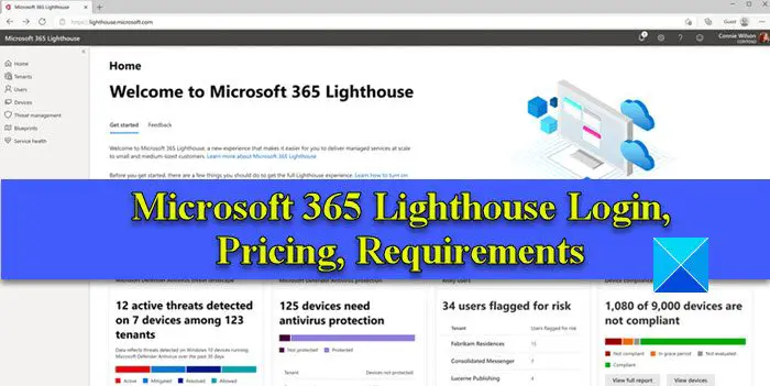 Connexion, prix et exigences Microsoft 365 Lighthouse