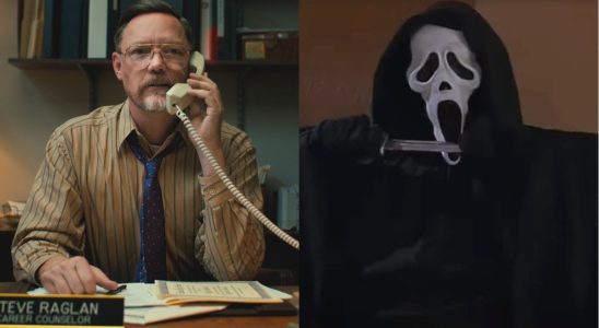 Matthew Lillard taking a phone call in Five Night
