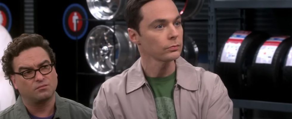 Jim Parsons and Johnny Galecki in a scene from The Big Bang Theory.