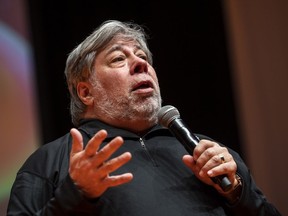 Le cofondateur d'Apple, Steve Wozniak, s'exprime lors de la conférence Novathon à Budapest, en Hongrie, le 30 octobre 2019.