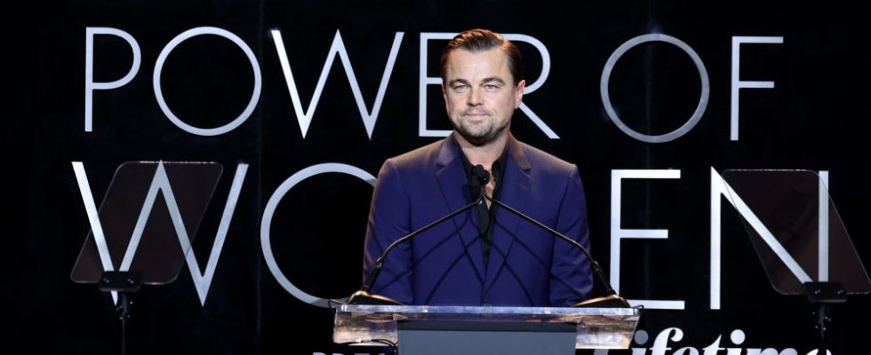 LOS ANGELES, CALIFORNIA - NOVEMBER 16: Leonardo DiCaprio speaks onstage Variety Power of Women Los Angeles presented by Lifetime at Mother Wolf on November 16, 2023 in Los Angeles, California. (Photo by Amy Sussman/Variety via Getty Images)