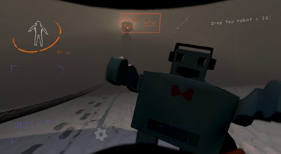 Lethal Company: a player holding a toy robot.