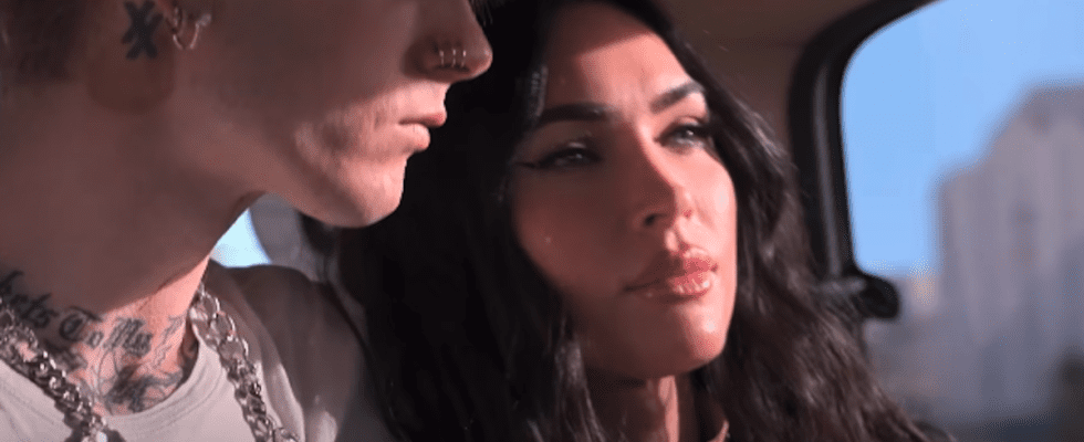 Megan Fox and Machine Gun Kelly in a car in Life Is Pink documentary