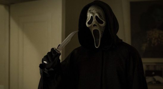 Ghostface in Paramount Pictures and Spyglass Media Group's "Scream VI." © 2022 Paramount Pictures. Ghost Face is a Registered Trademark of Fun World Div., Easter Unlimited, Inc. ©1999. All Rights Reserved.”. Ghost Face is a Registered Trademark of Fun World Div., Easter Unlimited, Inc. ©1999. All Rights Reserved.”