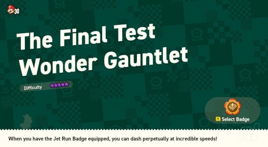 Super Mario Bros. Wonder: Special World - Le test final Wonder Gauntlet