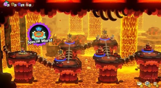 Super Mario Bros. Wonder: Special World - Rouleau solaire spécial Deep Magma Bog