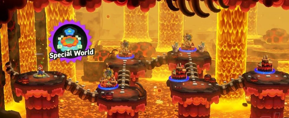 Super Mario Bros. Wonder: Special World - Rouleau solaire spécial Deep Magma Bog