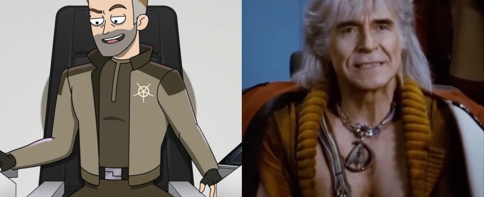 Nick Locarno in Star Trek: Lower Decks and Khan in Star Trek II: The Wrath of Khan