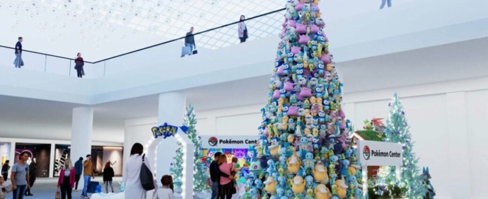 Un sapin de Noël Pokémon de 16 pieds est en cours d'installation à Londres