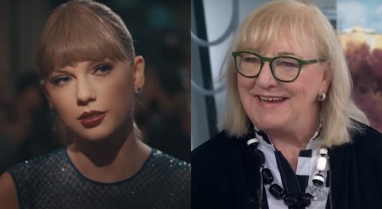 Taylor Swift in Delicate music video and Donna Kelce on the TODAY show.