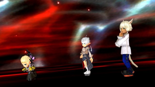 Alisaie et de nombreux autres personnages de Final Fantasy font équipe dans Dissidia Final Fantasy Opera Omnia