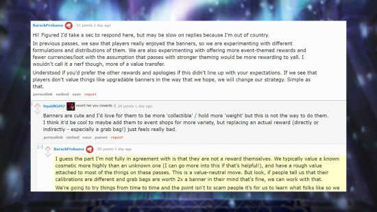 Un commentaire d'un développeur de Riot Games sur Reddit à propos des modifications apportées au pass de l'événement League of Legends Winterblessed.