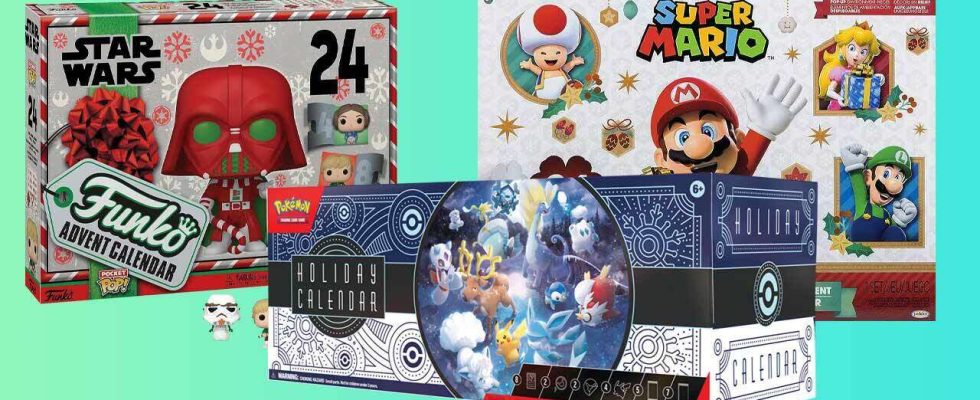 Les calendriers de l'Avent Pokémon, Mario et Star Wars sont en vente sur Amazon