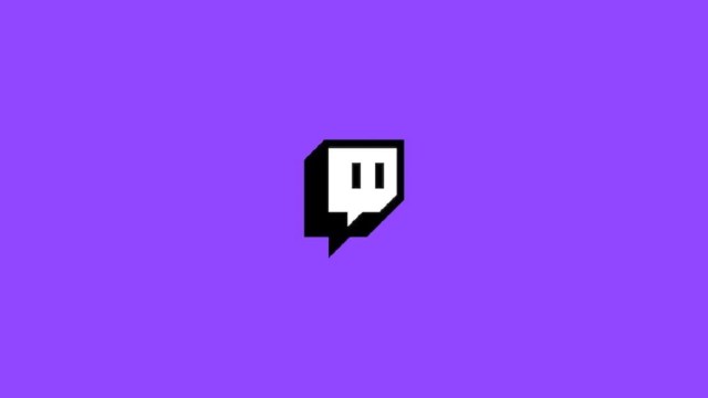 Le logo Twitch sur un fond violet clair.