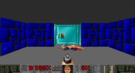 The opening level of Wolfenstein 3D reconstructed in Doom 2.
