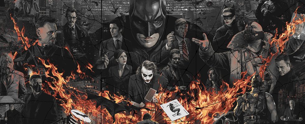 Cool Stuff : L'affiche de la trilogie Dark Knight par Gabz est le héros que Gotham mérite