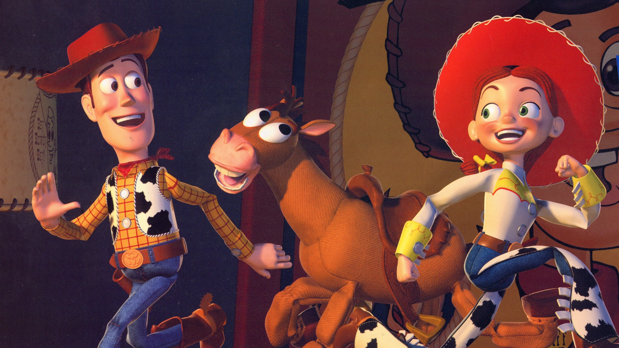 Woody, Bullseye et Jessie dans Toy Story 2