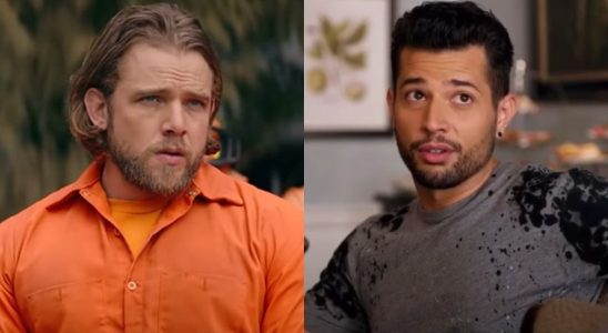 A screenshot of Max Thieriot in Fire Country and Rafael De La Fuente in Dynasty.