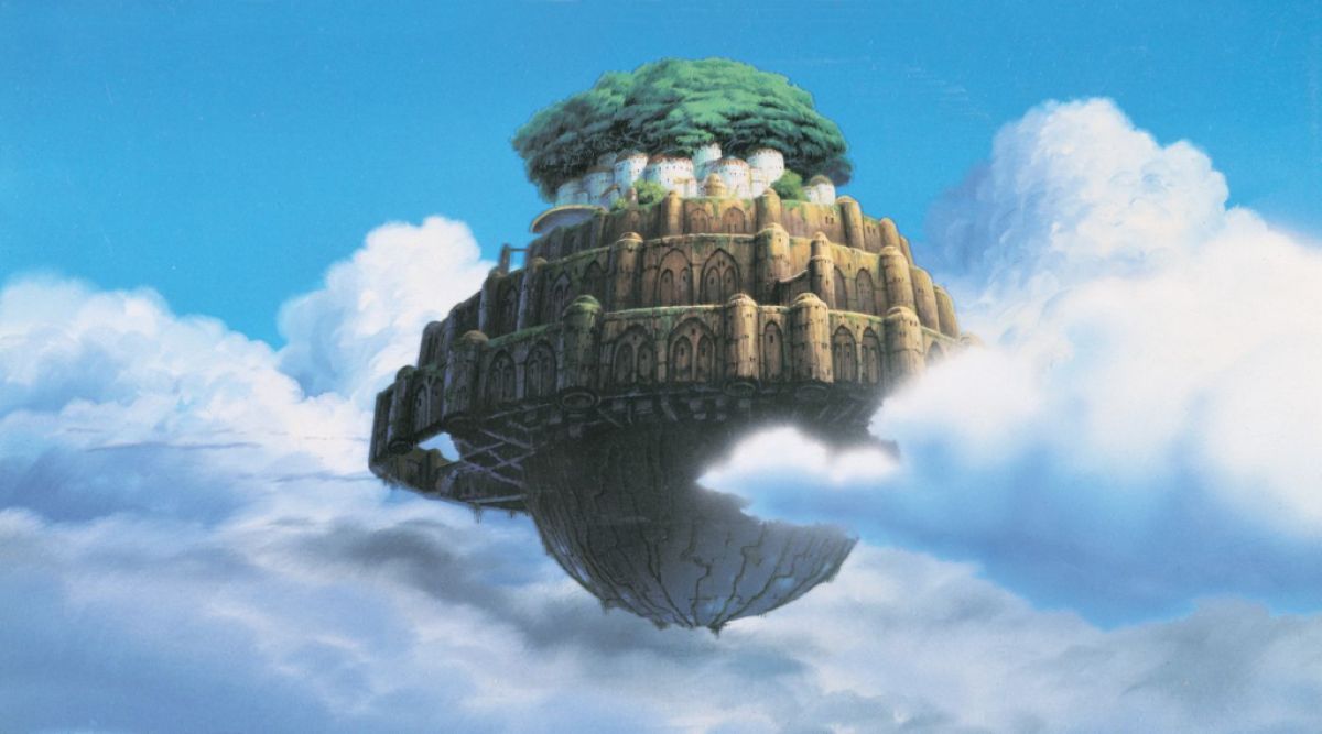 Chateau dans LE ciel.  Cette image fait partie d'un classement de tous les films de Hayao Miyazaki.
