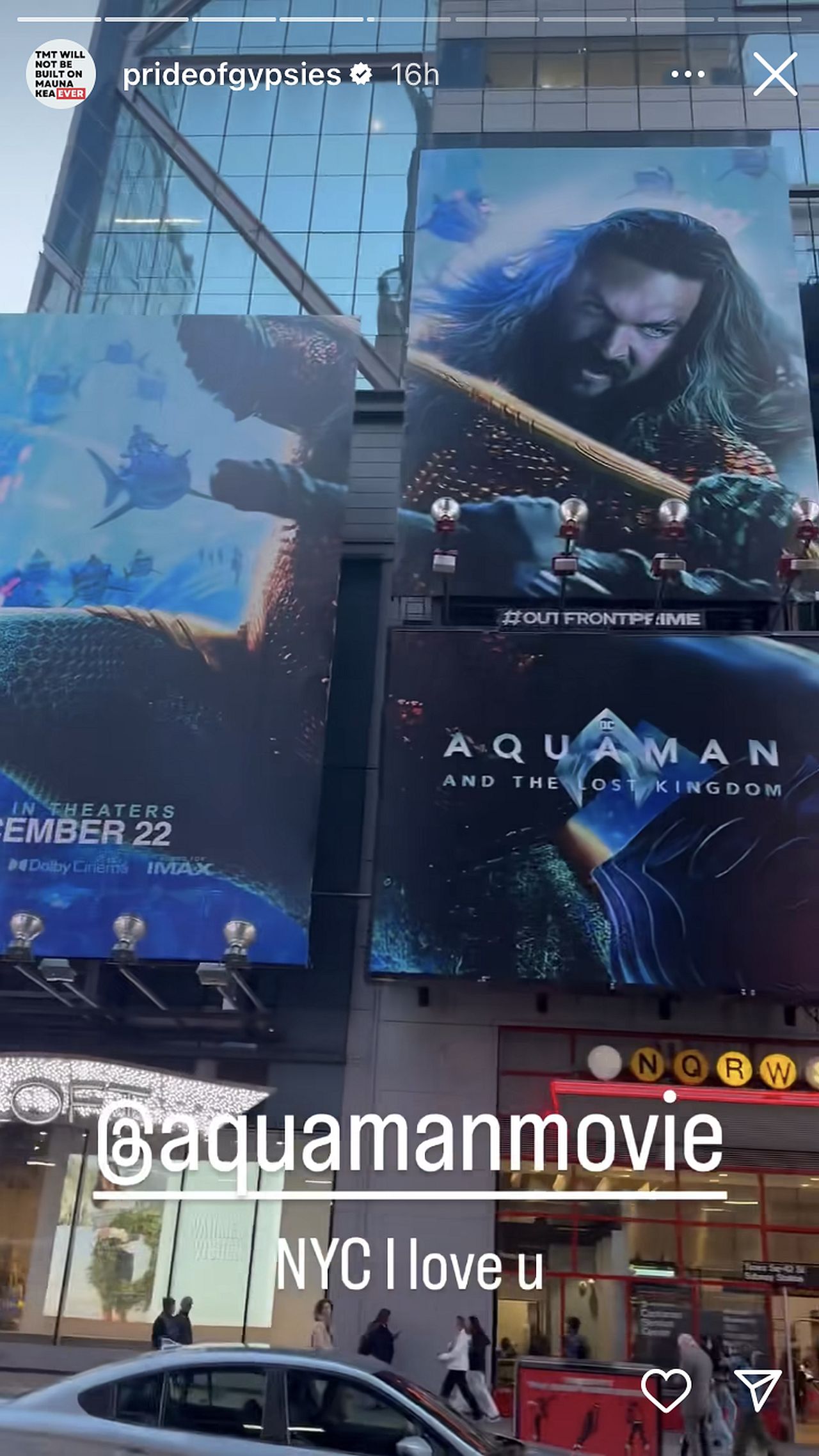 Promotion Aquaman et le Royaume Perdu à New York