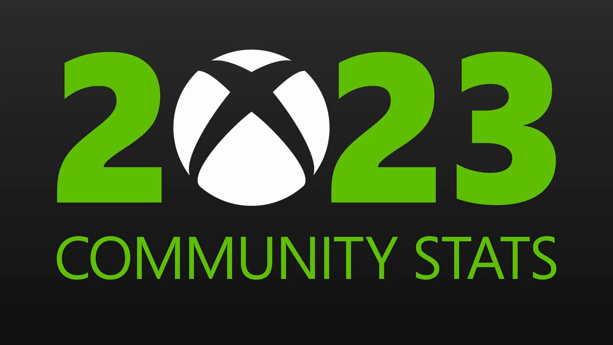 Un graphique du logo Xbox remplacé par le 0 en 2023 par la légende « statistiques de la communauté »
