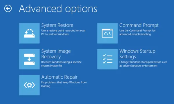 Réparation automatique Windows 10