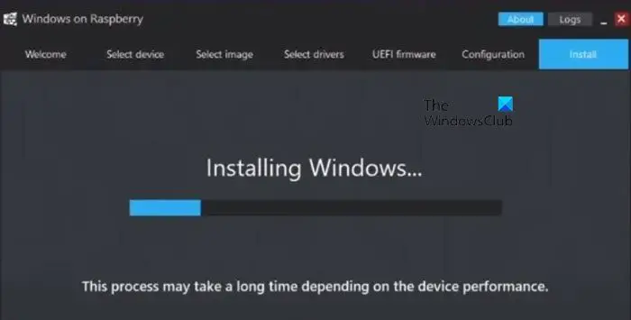 installer Windows 11 sur Raspberry Pi4