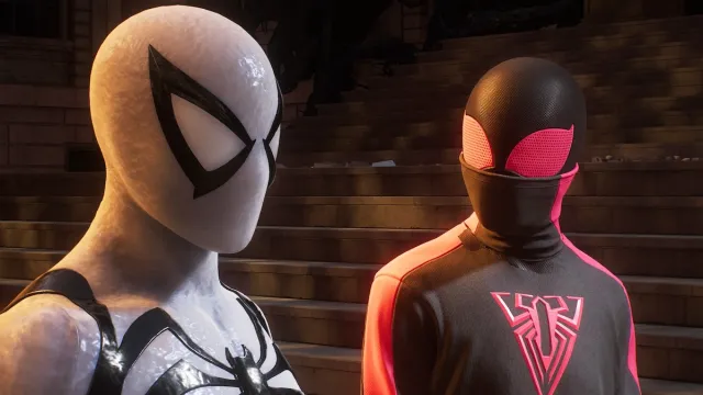 Miles Morales et Spider-Man dans Spider-Man 2.