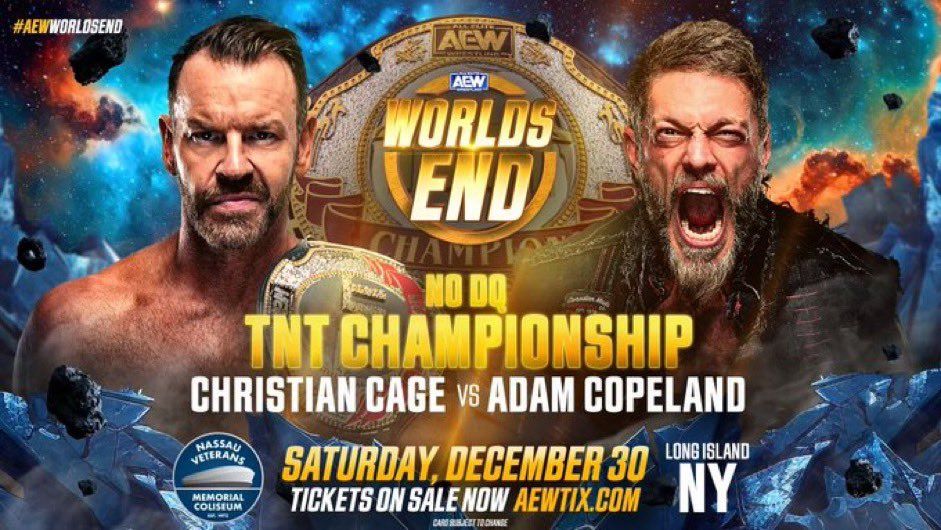 graphique du match de nouveaux mondes entre Christian Cage et Adam Copeland