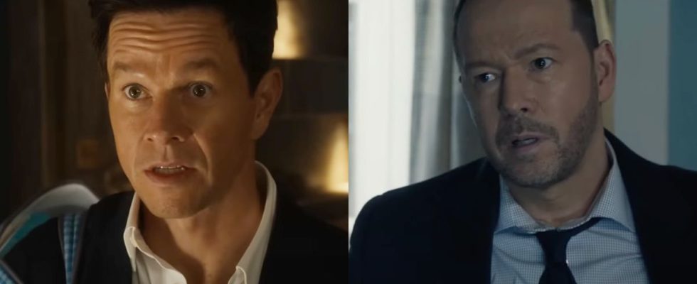 L-R: Mark Wahlberg on The Family Plan and Donnie Wahlberg on Blue Bloods.