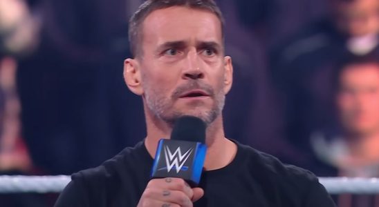 CM Punk doing a promo on SmackDown